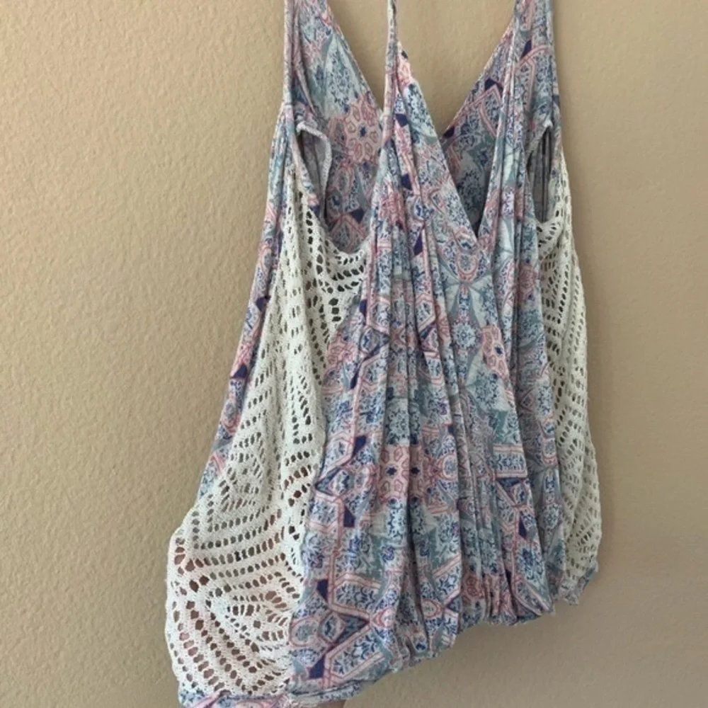 Free People Miles Away Tank Crocheted Inset Size XS